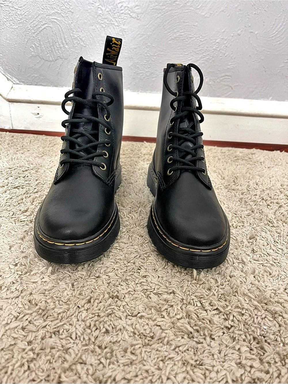 Dr. Martens Zavala Combat Boots Black US 8 Like New